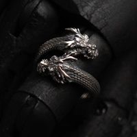 Wholesale Cool Style Dragon Copper Open Rings main image 4