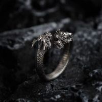 Wholesale Cool Style Dragon Copper Open Rings main image 5