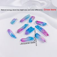 10 PCS/Package 49*13mm Hole Under 1mm Hole 1~1.9mm Artificial Crystal Irregular DIY Accessories sku image 1