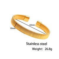 Simple Style Solid Color 304 Stainless Steel 18K Gold Plated Bangle In Bulk main image 2