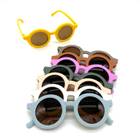 Cartoon Style Cute Geometric Ac Round Frame Full Frame Kids Sunglasses main image 2