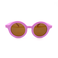 Cartoon Style Cute Geometric Ac Round Frame Full Frame Kids Sunglasses sku image 3