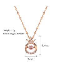 Wholesale IG Style Princess Geometric 304 Stainless Steel Copper Inlay Rhinestones Pendant Necklace main image 2