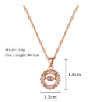 Wholesale Princess Simple Style Heart Shape 304 Stainless Steel Copper Inlay Rhinestones Pendant Necklace main image 2