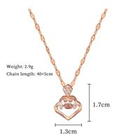 Wholesale IG Style Simple Style Geometric 304 Stainless Steel Copper Inlay Rhinestones Pendant Necklace main image 2