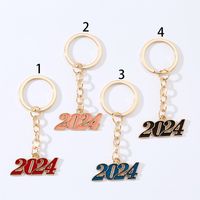 Simple Style Classic Style Number Alloy Alloy Bag Pendant Keychain main image 1