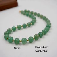 Jade Copper Gold Plated Classical Classic Style Beaded Geometric Bracelets Necklace main image 2