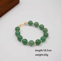 Jade Copper Gold Plated Classical Classic Style Beaded Geometric Bracelets Necklace main image 3