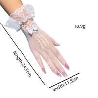 Frau Elegant Dame Braut Bogenknoten Handschuhe 1 Paar main image 2