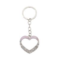 Modern Style Sweet Classic Style Heart Shape Alloy Plating Inlay Rhinestones Bag Pendant Keychain main image 3
