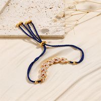 Simple Style Shiny Geometric Rope Copper Inlay Zircon Women's Drawstring Bracelets sku image 3