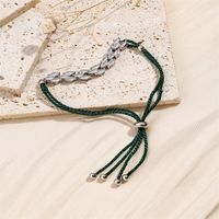 Simple Style Shiny Geometric Rope Copper Inlay Zircon Women's Drawstring Bracelets sku image 10