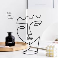 Elegant Artistic Human Face Abstract Iron Ornaments Artificial Decorations sku image 5