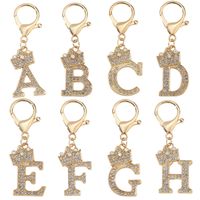 Modern Style Simple Style Classic Style Letter Alloy Plating Inlay Rhinestones Bag Pendant Keychain main image 3
