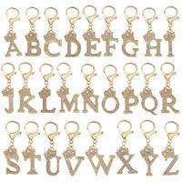 Modern Style Simple Style Classic Style Letter Alloy Plating Inlay Rhinestones Bag Pendant Keychain main image 6