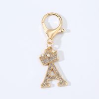 Modern Style Simple Style Classic Style Letter Alloy Plating Inlay Rhinestones Bag Pendant Keychain sku image 1