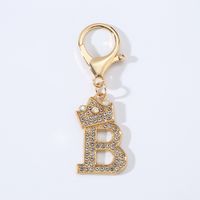 Modern Style Simple Style Classic Style Letter Alloy Plating Inlay Rhinestones Bag Pendant Keychain sku image 2