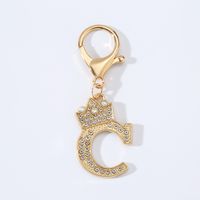 Modern Style Simple Style Classic Style Letter Alloy Plating Inlay Rhinestones Bag Pendant Keychain sku image 3