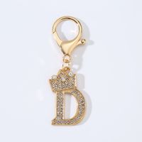 Modern Style Simple Style Classic Style Letter Alloy Plating Inlay Rhinestones Bag Pendant Keychain sku image 4