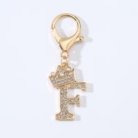 Modern Style Simple Style Classic Style Letter Alloy Plating Inlay Rhinestones Bag Pendant Keychain sku image 6