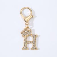 Modern Style Simple Style Classic Style Letter Alloy Plating Inlay Rhinestones Bag Pendant Keychain sku image 8