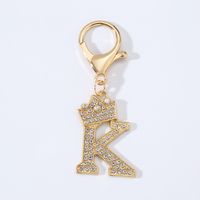 Modern Style Simple Style Classic Style Letter Alloy Plating Inlay Rhinestones Bag Pendant Keychain sku image 11