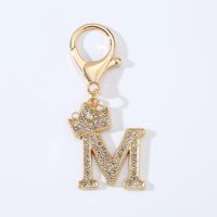 Modern Style Simple Style Classic Style Letter Alloy Plating Inlay Rhinestones Bag Pendant Keychain sku image 13