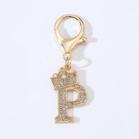 Modern Style Simple Style Classic Style Letter Alloy Plating Inlay Rhinestones Bag Pendant Keychain sku image 16