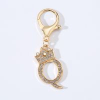 Modern Style Simple Style Classic Style Letter Alloy Plating Inlay Rhinestones Bag Pendant Keychain sku image 17