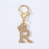 Modern Style Simple Style Classic Style Letter Alloy Plating Inlay Rhinestones Bag Pendant Keychain sku image 18