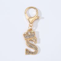 Modern Style Simple Style Classic Style Letter Alloy Plating Inlay Rhinestones Bag Pendant Keychain sku image 19