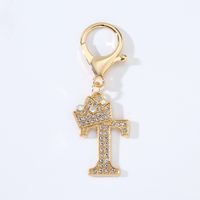 Modern Style Simple Style Classic Style Letter Alloy Plating Inlay Rhinestones Bag Pendant Keychain sku image 20