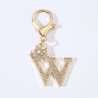 Modern Style Simple Style Classic Style Letter Alloy Plating Inlay Rhinestones Bag Pendant Keychain sku image 23