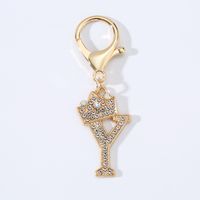 Modern Style Simple Style Classic Style Letter Alloy Plating Inlay Rhinestones Bag Pendant Keychain sku image 25