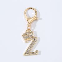 Modern Style Simple Style Classic Style Letter Alloy Plating Inlay Rhinestones Bag Pendant Keychain sku image 26