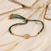 Copper Basic Modern Style Classic Style Inlay Geometric Splicing Zircon Drawstring Bracelets sku image 5