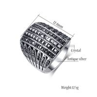 Vintage Style Geometric Alloy Plating Artificial Crystal Unisex Rings 1 Piece main image 2