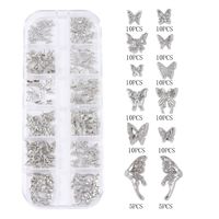 Glam Shiny Butterfly Zinc Alloy Nail Decoration Accessories 1 Set main image 1