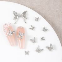 Glam Shiny Butterfly Zinc Alloy Nail Decoration Accessories 1 Set main image 2