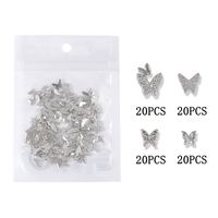 Simple Style Butterfly Zinc Alloy Nail Decoration Accessories 1 Set sku image 1