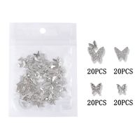 Simple Style Butterfly Zinc Alloy Nail Decoration Accessories 1 Set main image 1