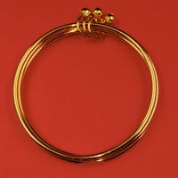Copper Vintage Style Simple Style Plating Carving Bell Wristband main image 5