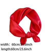 Women's Elegant Simple Style Solid Color Polyester Silk Scarf main image 2