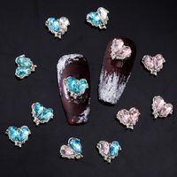 Glam Shiny Heart Shape Rhinestone Zinc Alloy Nail Decoration Accessories 1 Set main image 2