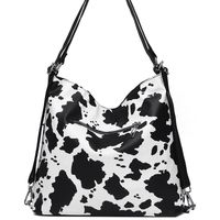 Women's Large Oxford Cloth Zebra Classic Style Square Zipper Shoulder Bag sku image 3