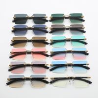 Einfacher Stil Strassenmode Farbverlauf Einfarbig Ac Quadrat Vollbild Sonnenbrille Der Frauen main image 1