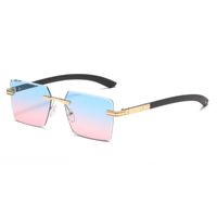 Simple Style Streetwear Gradient Color Solid Color Ac Square Full Frame Women's Sunglasses sku image 10