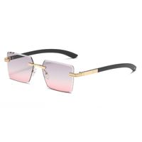Simple Style Streetwear Gradient Color Solid Color Ac Square Full Frame Women's Sunglasses sku image 11