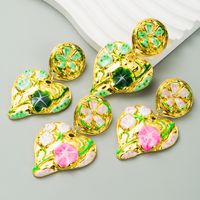 1 Pair Vacation Modern Style Classic Style Flower Petal Enamel Alloy Drop Earrings main image 6