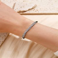 Copper Basic Classic Style Inlay Geometric Splicing Zircon Drawstring Bracelets sku image 10